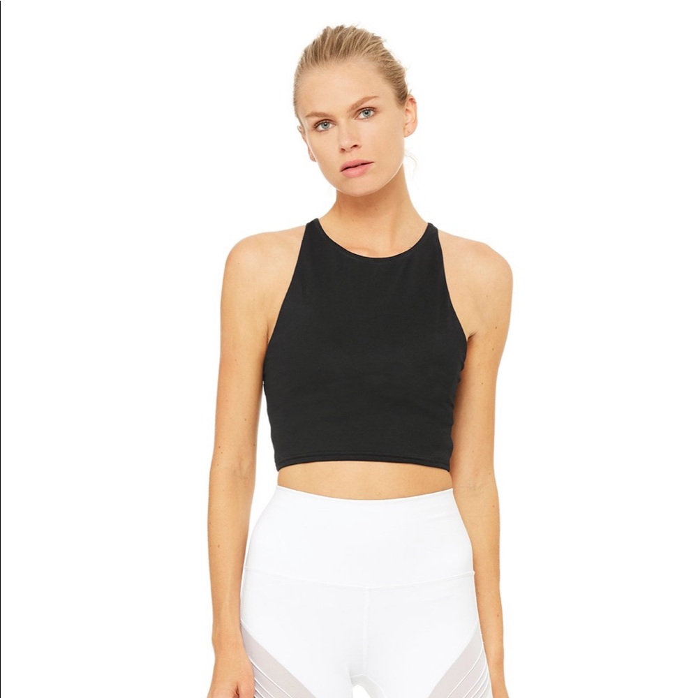 ALO YOGA Lace Up Cutout Movement Black Bra